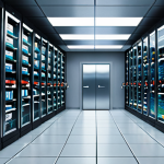 **

A pharmaceutical company frantically moving data between cloud servers. The scene should convey a sense of urgency and chaos. Emphasize the global nature of the data and the implications of data sovereignty.

**